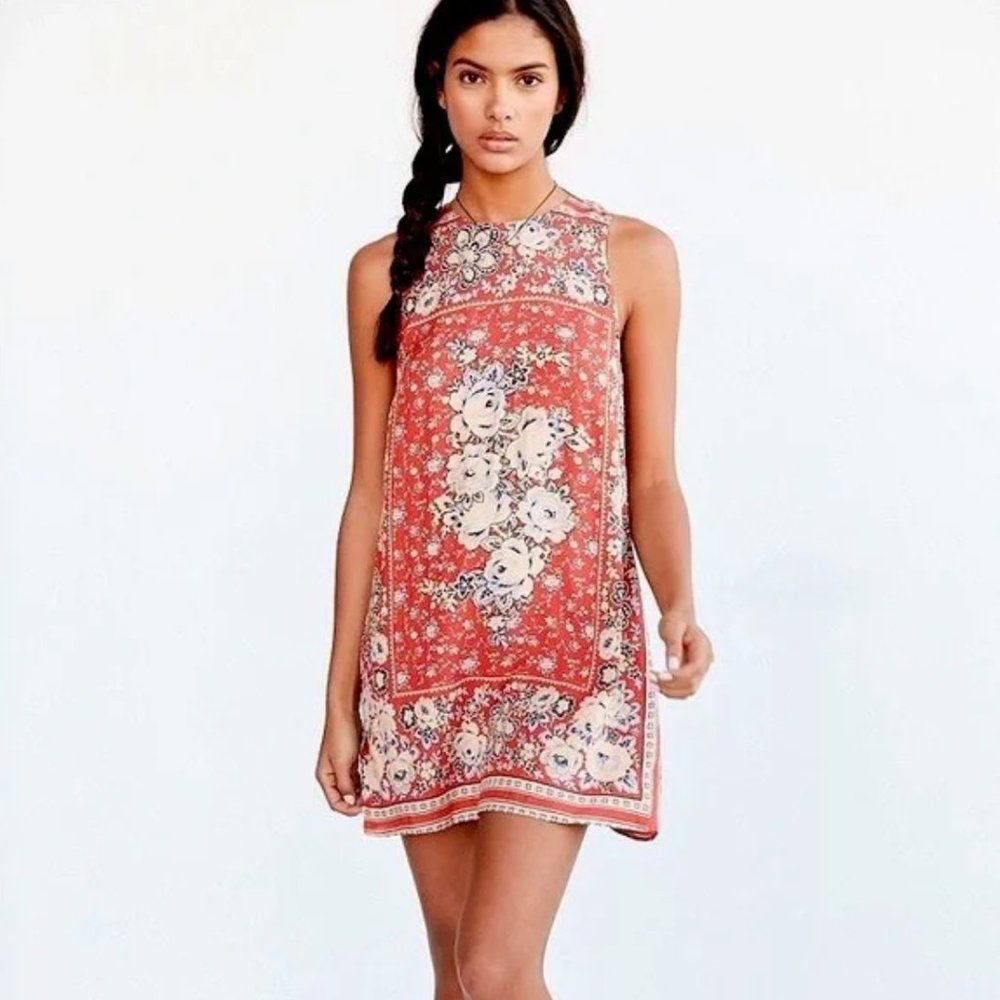 Urban Outfitters Ecote Guinevere Orange Backless Dress